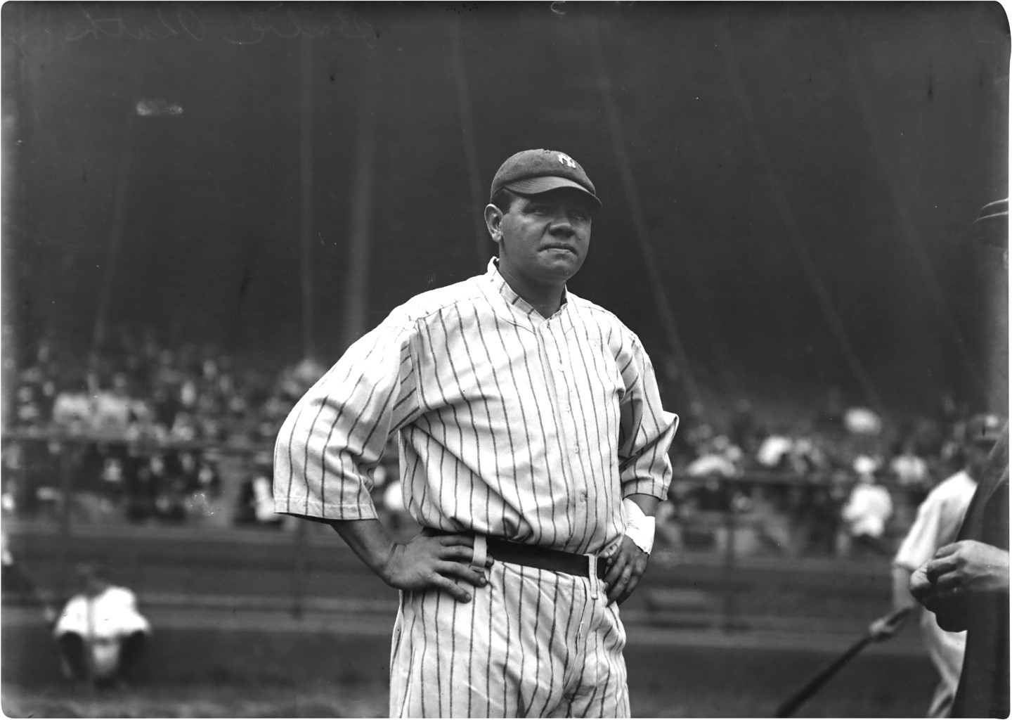 Superb Babe Ruth New York Yankees Glass Plate Negative