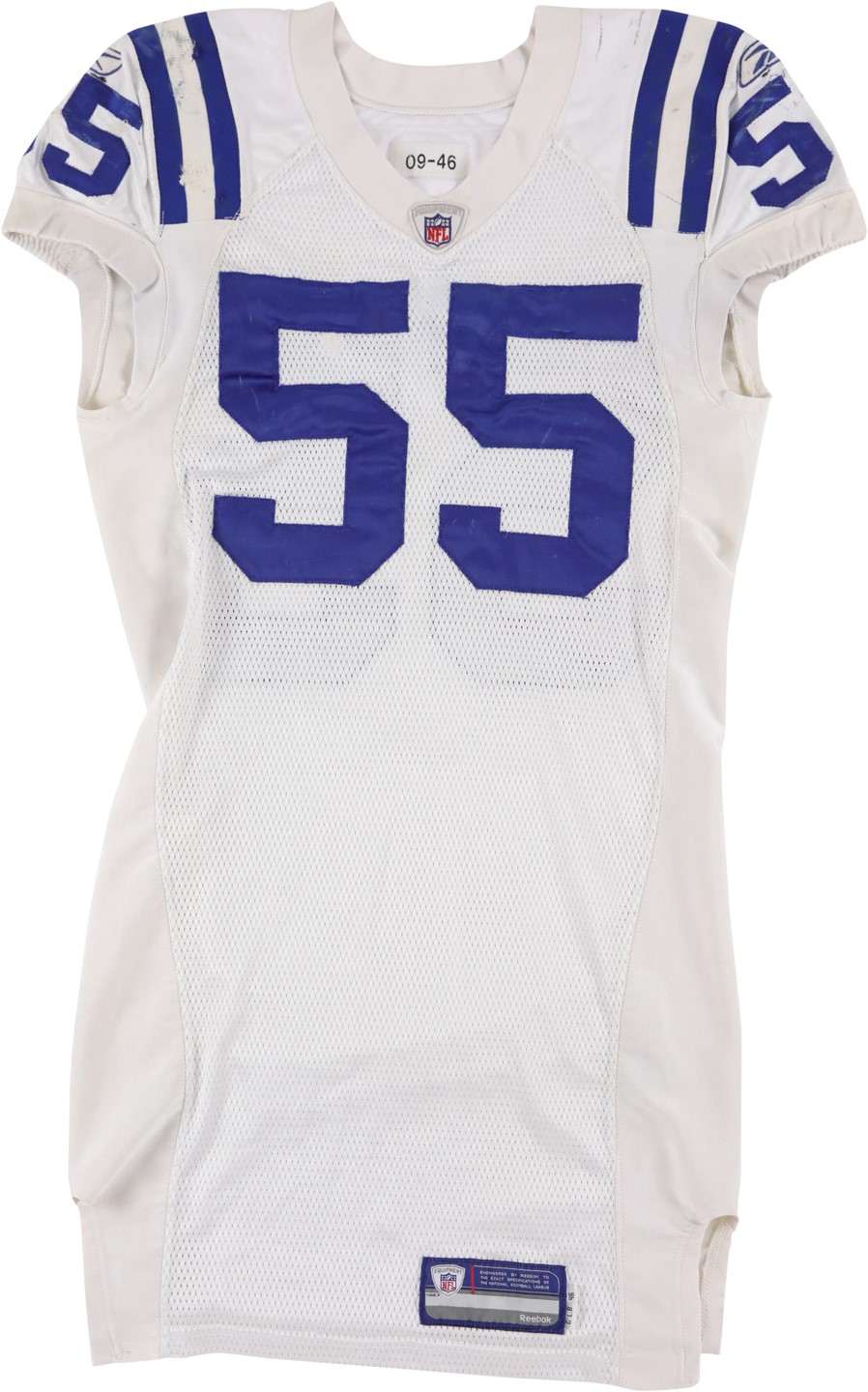 2009 Clint Session Indianapolis Colts "Pick Six" Signed Game Worn Jersey - Photo-Matched to Five Games (NFL PSA)
