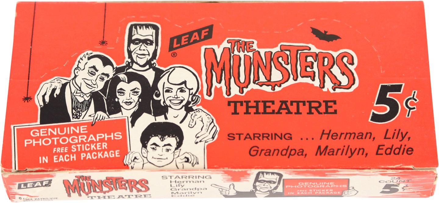 - 1964 Leaf The Munsters Complete Unopened Wax Box
