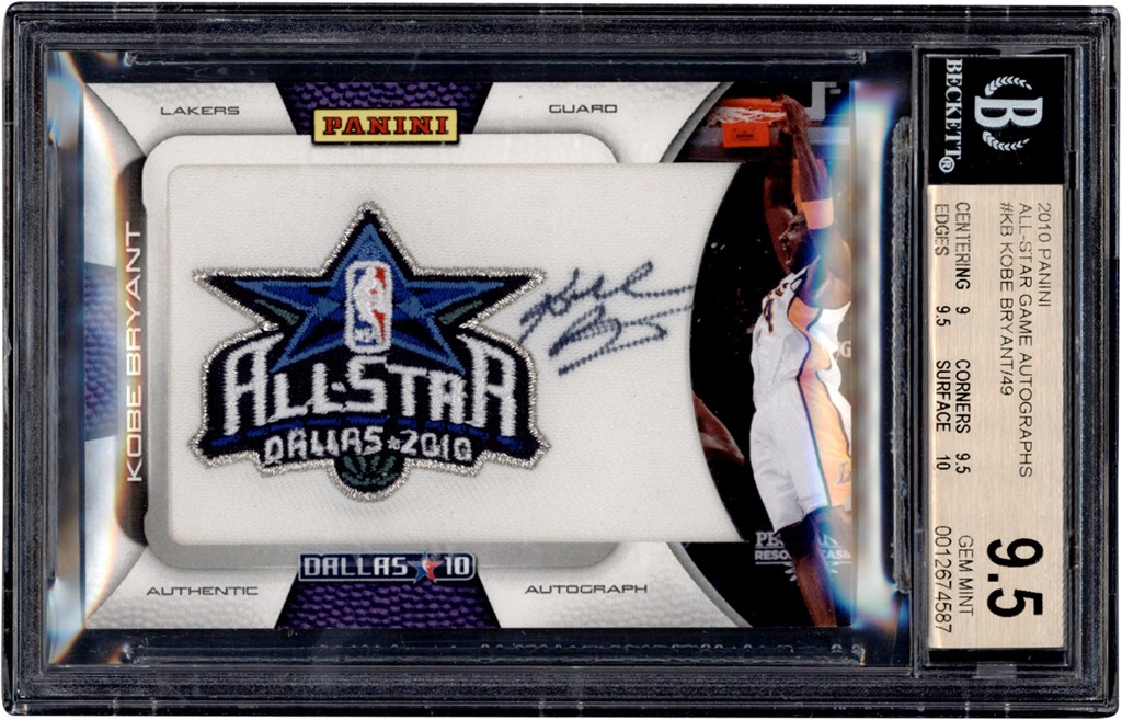 - 2010 Panini Dallas All-Star Game #KB Kobe Bryant Autograph 5/49 BGS GEM MINT 9.5