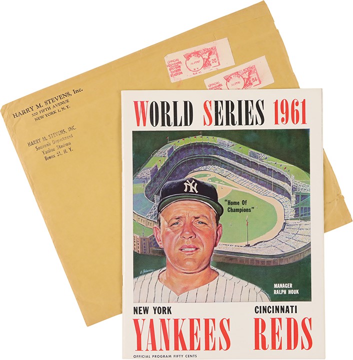 - High Grade 1961 New York Yankees World Series Program w/Mailing Envelope