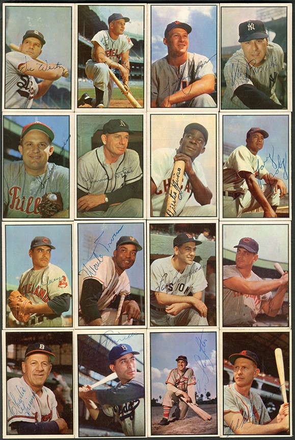 - Collection of 1953 Bowman Color Baseball Signed Cards (96 Different)