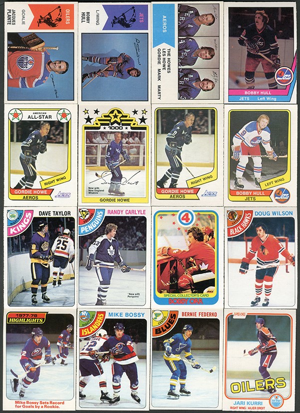 - 1974-1995 Collection of NHL & WHA Hockey Card Complete Sets (23)