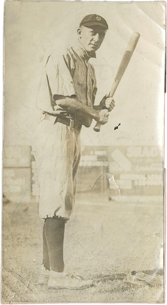 - 1910s Ty Cobb Posed w/Bat Photograph