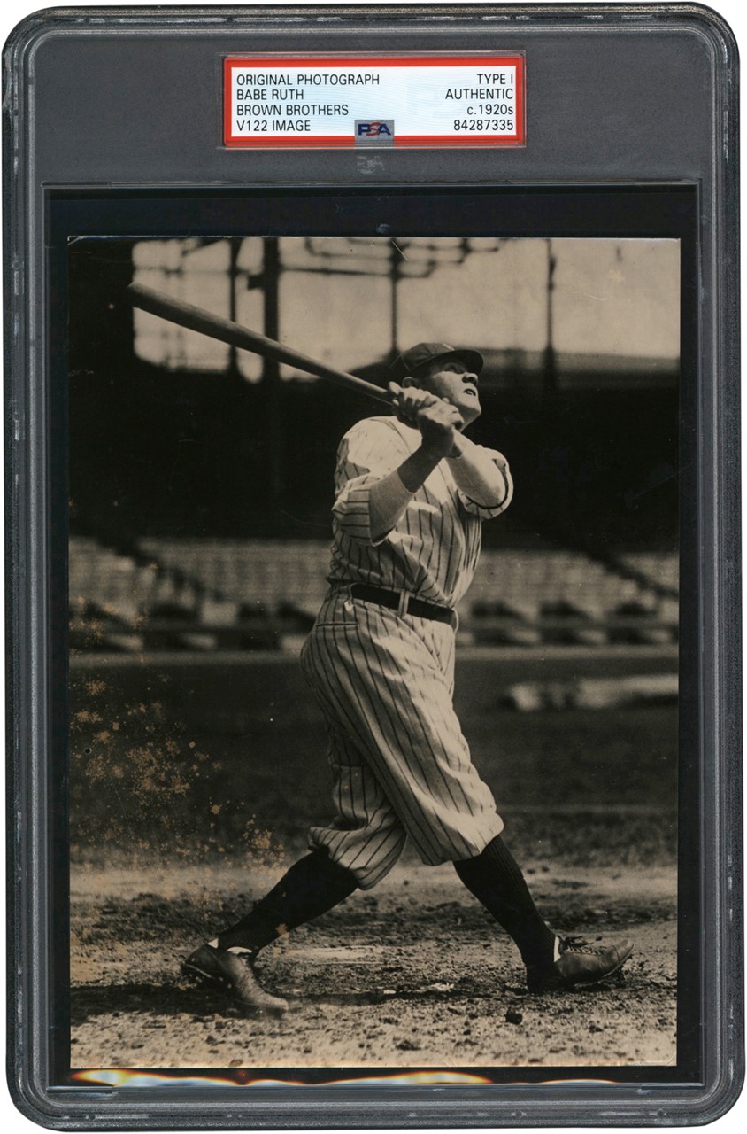 - 1924 Babe Ruth Photograph Used For V122 Willard Chocolate Card (PSA Type I)