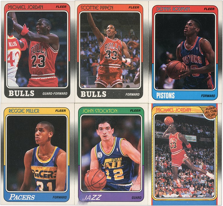 1988 Fleer Basketball Complete Set (132) with Stickers (11)
