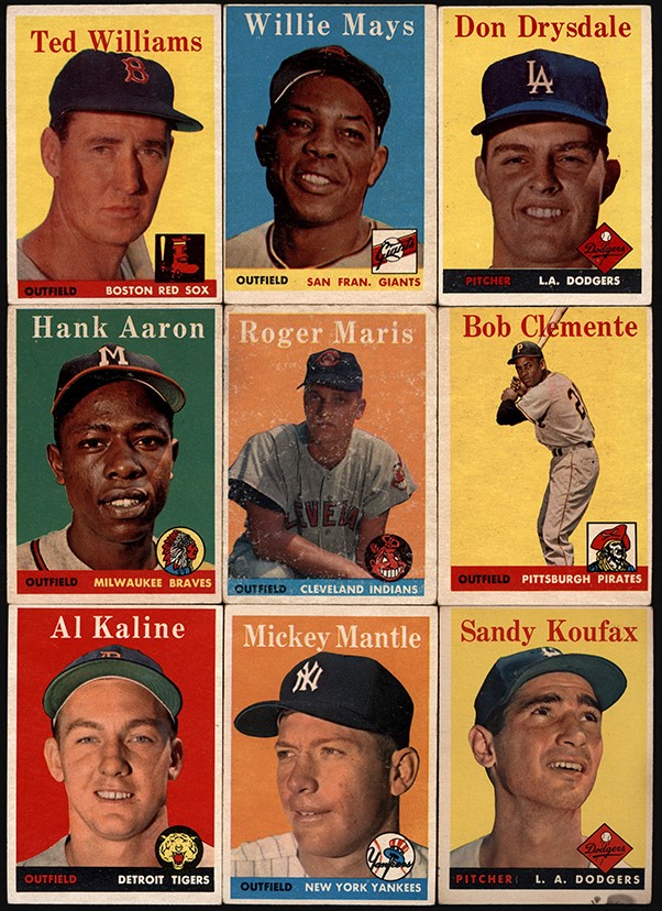 Baseball and Trading Cards - 1958 Topps Baseball Near-Complete Set