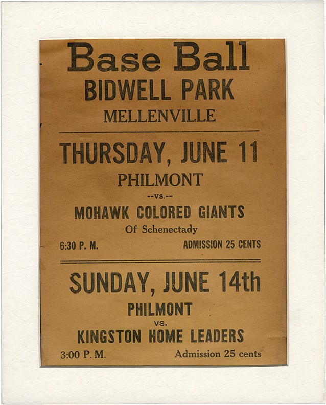 - 1931 Mohawk Colored Giants Negro League Broadside