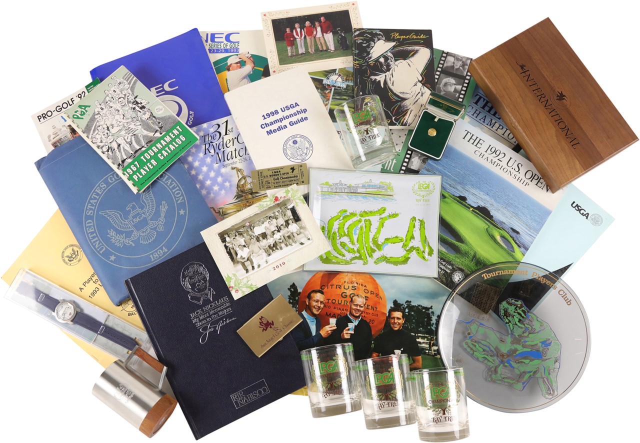 - PGA Golf Memorabilia Collection w/Media Guides, Press Kits, Watches, & More