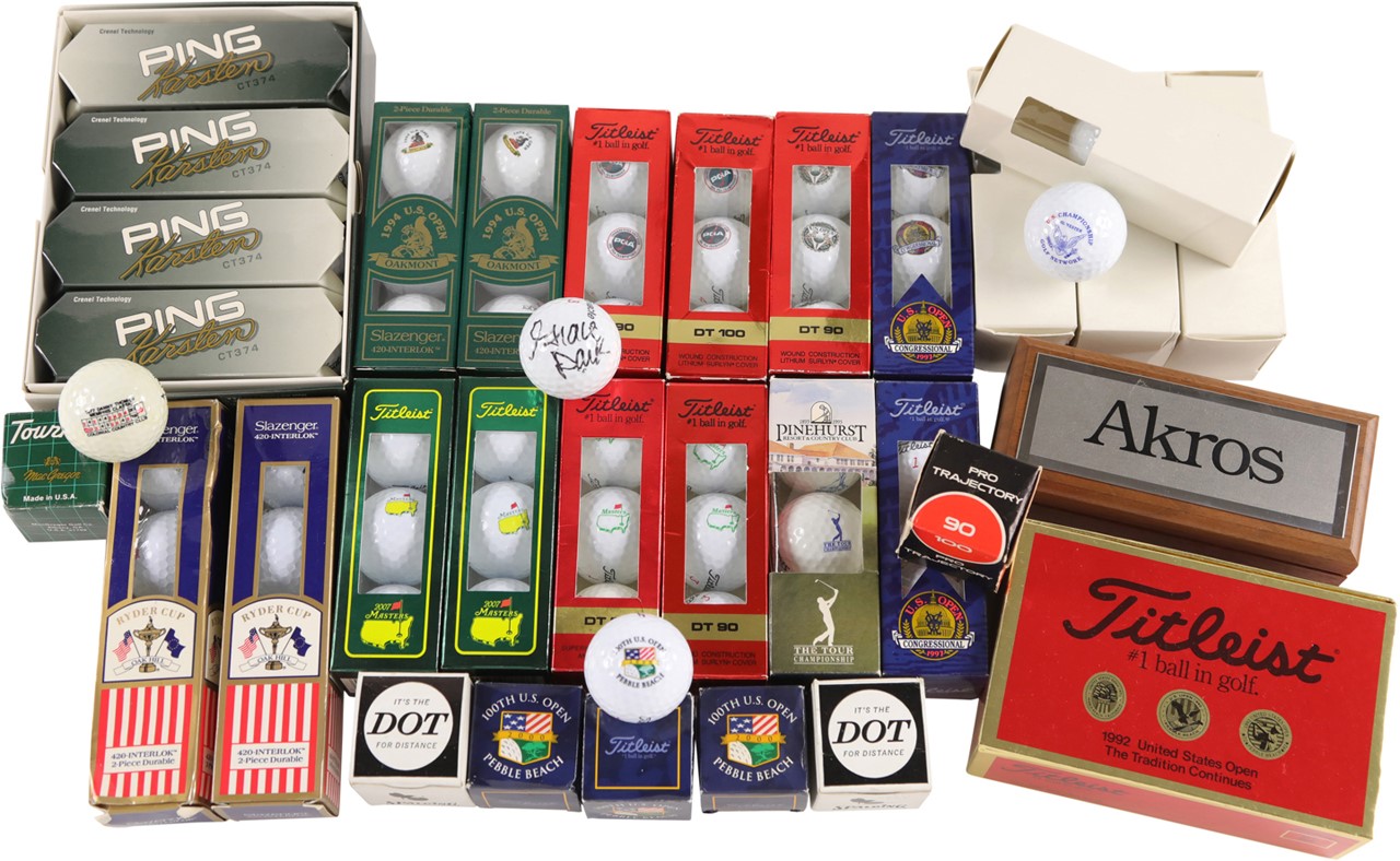 Collection of Golf Balls in Original Boxes w/Nike, Ping, Titleist, & More (175+)