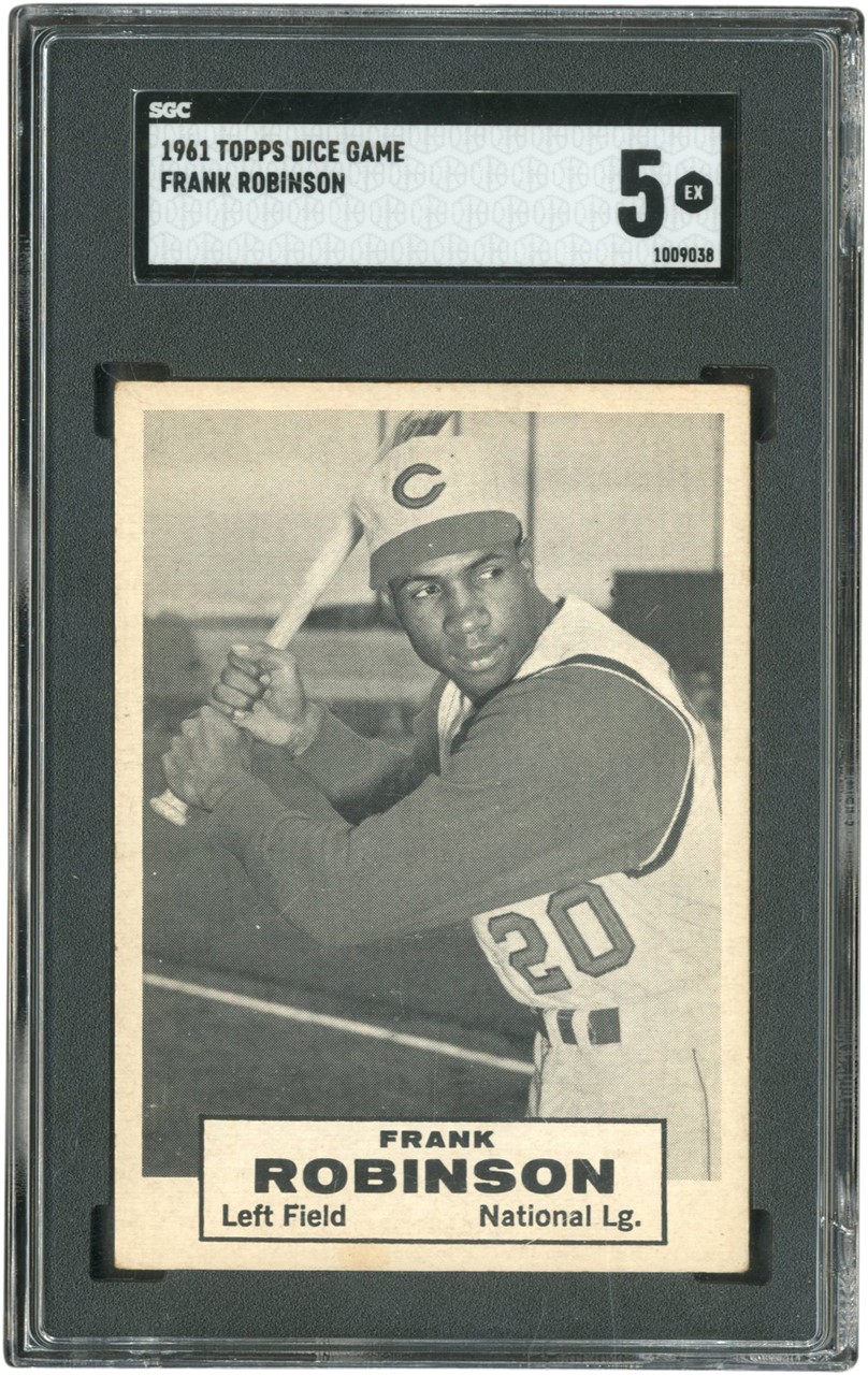 - Extremely Scarce 1961 Topps Dice Game Frank Robinson - Only SGC Graded Example! SGC EX 5