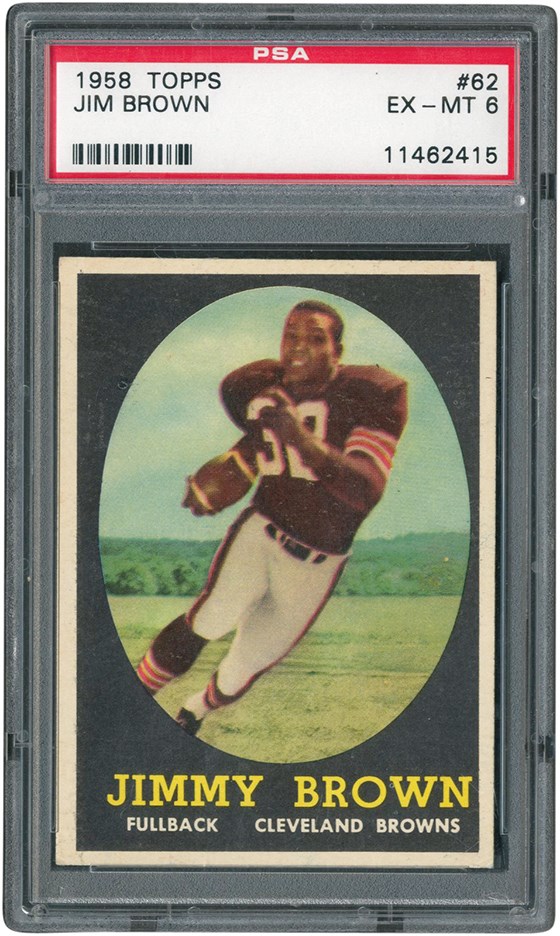 - 1958 Topps Football Complete Set (132) with PSA 6 Jim Brown Rookie