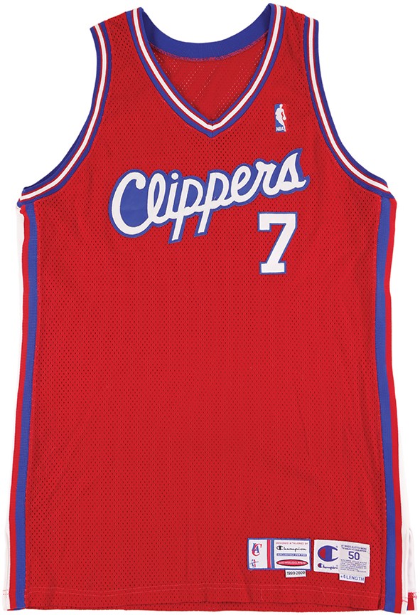 - 1999-2000 Lamar Odom Los Angeles Clippers Game Worn Rookie Jersey