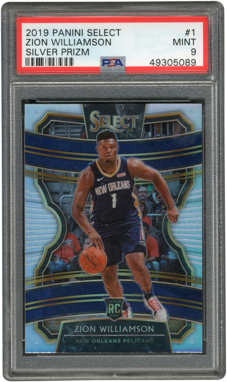 2019 Panini Select Concourse Silver Prizm #1 Zion Williamson Rookie PSA MINT 9