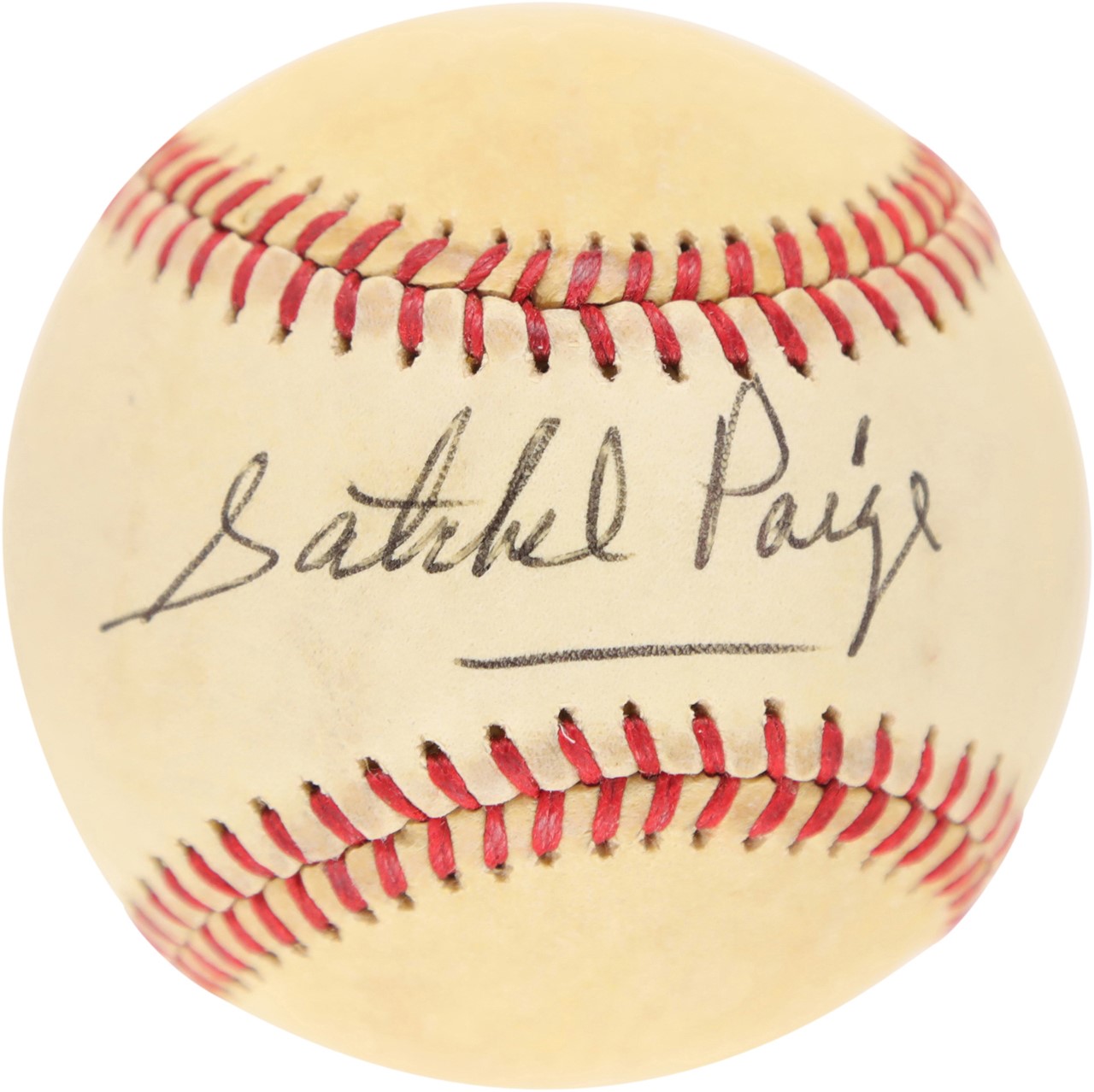 Baseball Autographs - Satchel Paige Single-Signed Baseball (PSA)