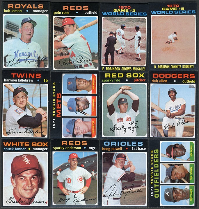 - 1971 Topps Baseball Hoard with Many High Numbers (11,246)