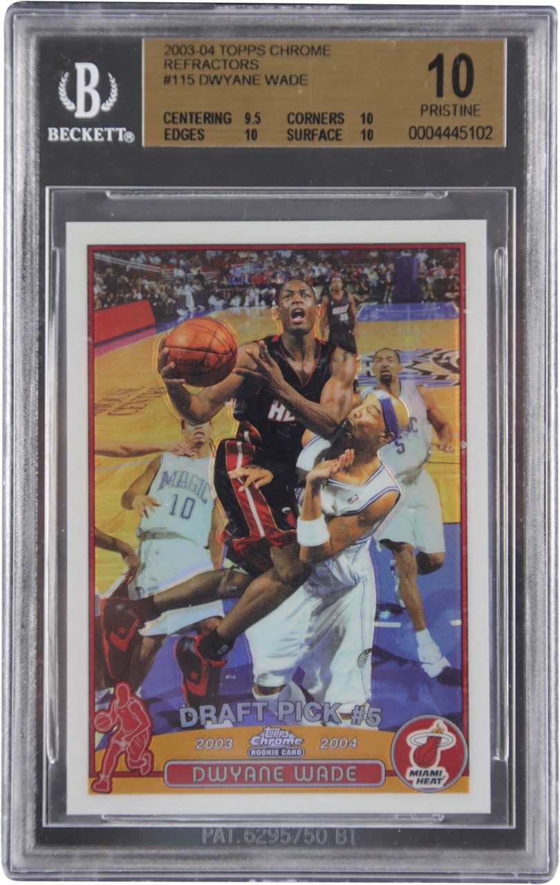 Modern Sports Cards - 2003-04 Topps Chrome Refractors #115 Dwayne Wade Rookie BGS PRISTINE 10
