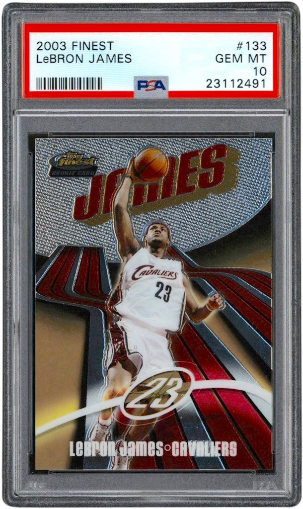 Modern Sports Cards - 2003 Topps Finest #133 LeBron James Rookie PSA GEM MINT 10