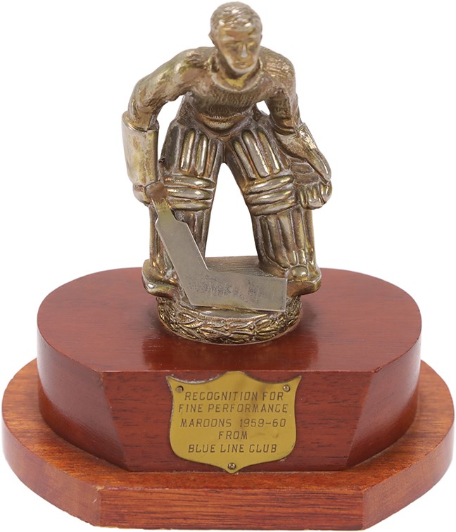 - 1959-60 Hockey Goalie Figural Trophy