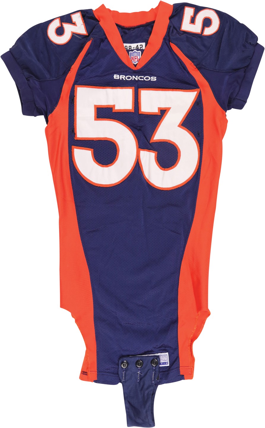 Bill Romanowski Storage Find - 1998 Bill Romanowski Denver Broncos Game Worn Jersey (Photo-Matched)