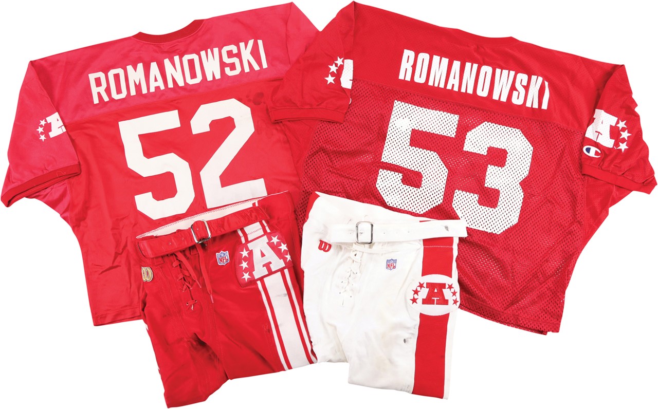 Bill Romanowski 1997 & 1999 Pro Bowl Collection with Jerseys and Game Worn Pants