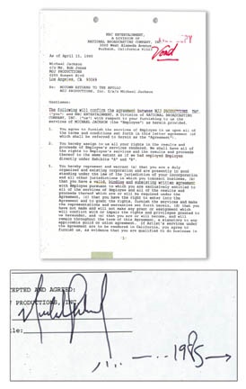 - Michael Jackson Signed Contract
