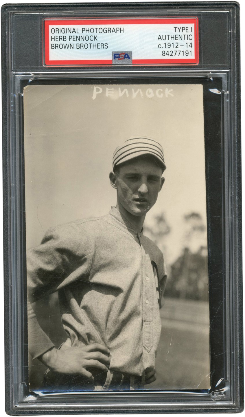 The Brown Brothers Collection - Early Herb Pennock Philadelphia Athletics Photograph (PSA Type I)