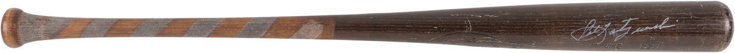 - 1983 Carl Yastrzemski Boston Red Sox Game Used Bat (PSA GU 9.5)