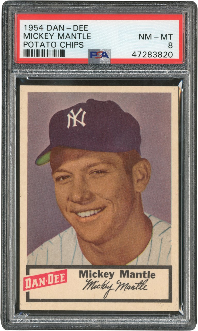 Baseball and Trading Cards - 1954 Dan-Dee Potato Chips Mickey Mantle PSA NM-MT 8