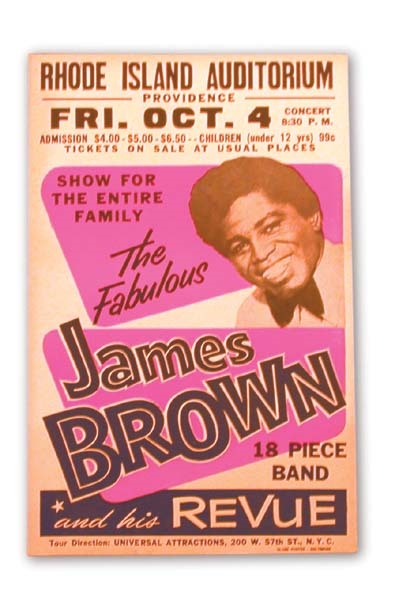 Posters and Handbills - 1968 James Brown Cardboard Concert Poster