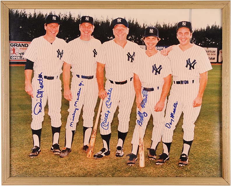Never Before Seen Mickey Mantle and Sons Signed Photograph