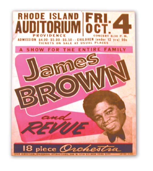 Posters and Handbills - 1968 James Brown Cardboard Concert Poster