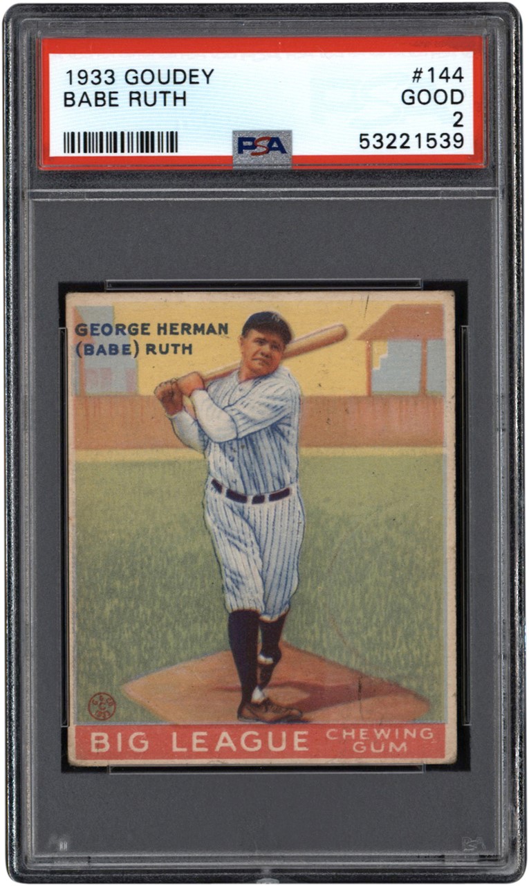 - 1933 Goudey #144 Babe Ruth PSA GOOD 2