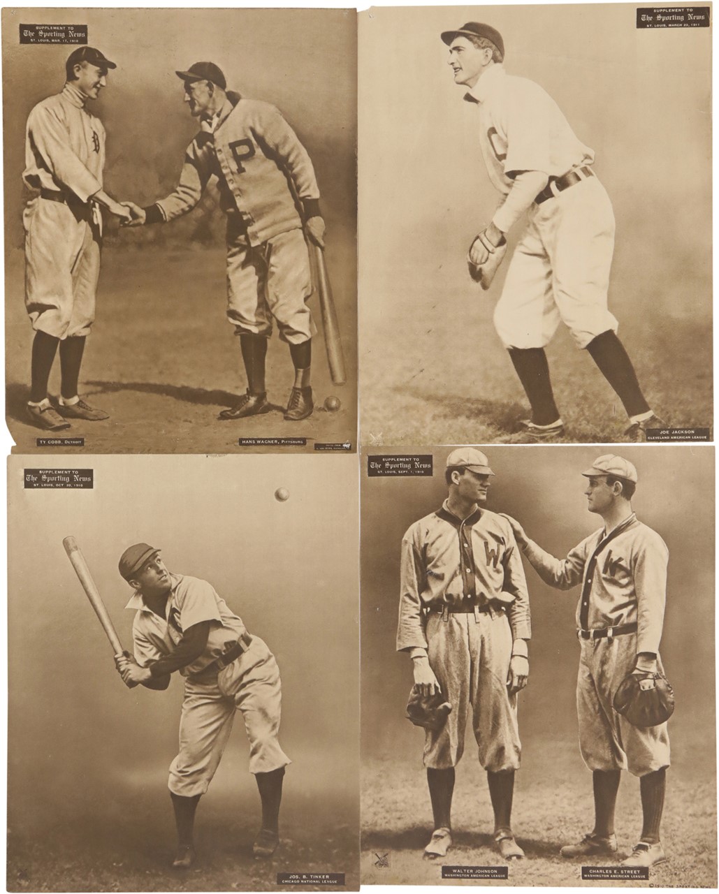 - 1909-13 M101-2 Sporting News Supplements Collection with Joe Jackson & Ty Cobb (29)