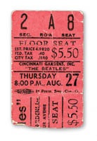 Beatles Tickets - August 27, 1964 Ticket