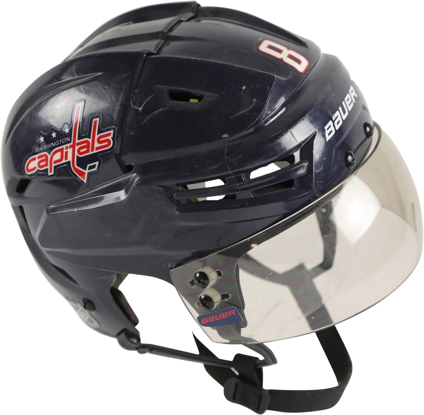 - Alex Ovechkin Washington Capitals Game Worn Helmet (MeiGray)