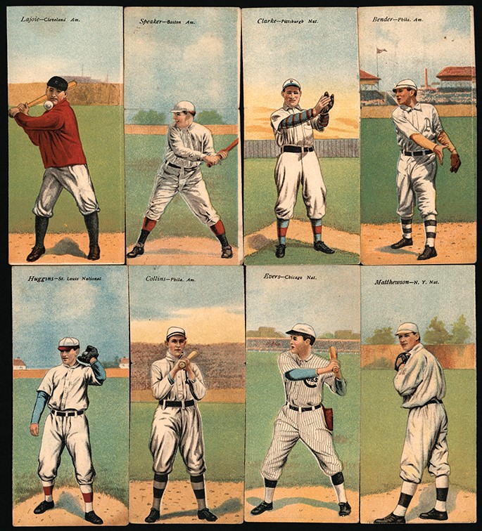 Baseball and Trading Cards - 1911 T201 Mecca Double Folders Near-Complete Set (44/50)