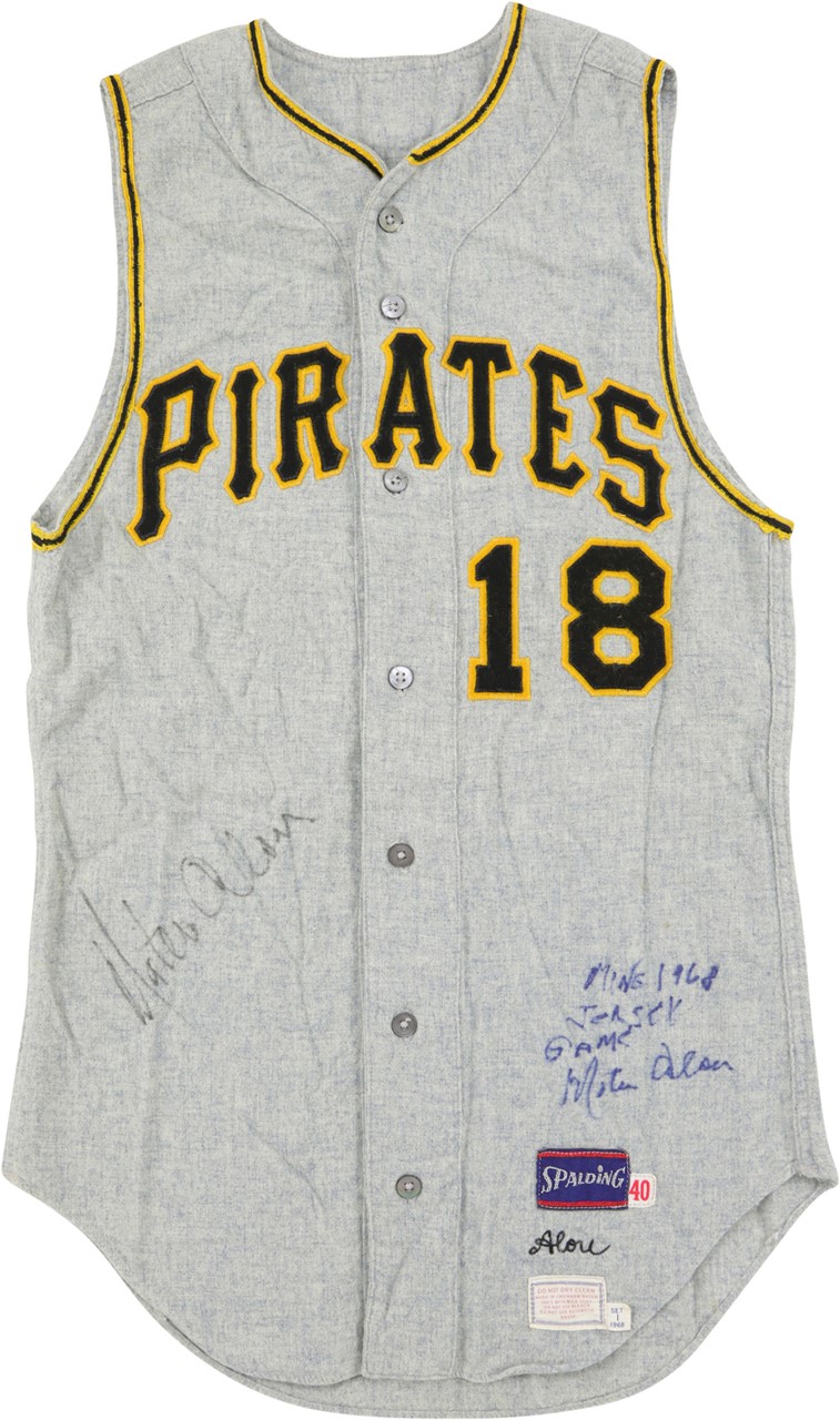 Clemente and Pittsburgh Pirates - 1968 Mateo Alou Pittsburgh Pirates Game Worn Jersey