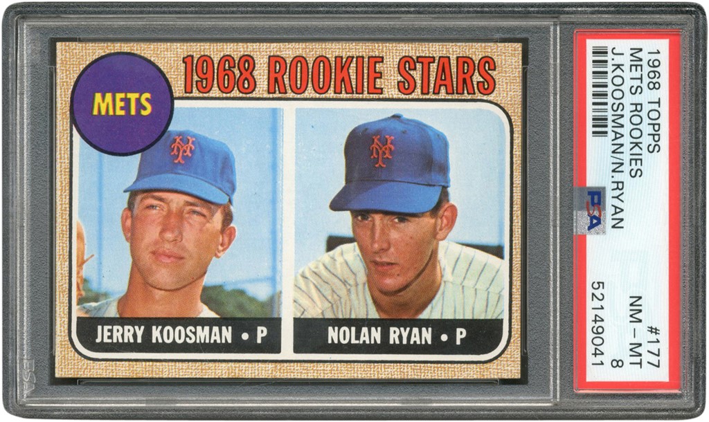- 1968 Topps Rookie Stars #177 Nolan Ryan Rookie PSA NM-MT 8