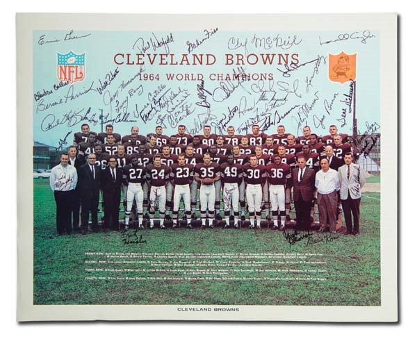 CLEVELAND BROWNS 1964 CHAMPIONSHIP TEAM 24 Players SIGNED