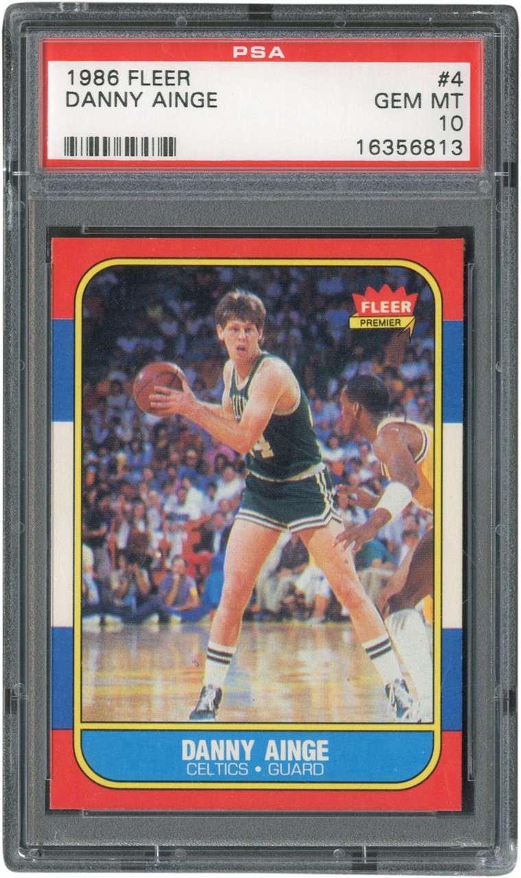 1986 Fleer Basketball PSA 10 Set Break - 1986 Fleer #4 Danny Ainge PSA GEM MINT 10 (The '86 Fleer PSA 10 Set Break)