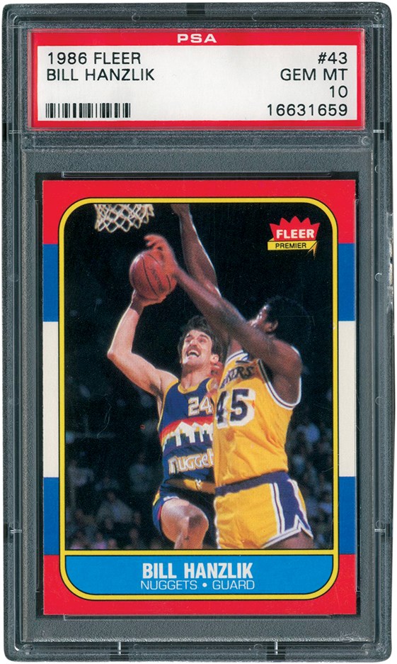 1986 Fleer #43 Bill Hanzlik PSA GEM MINT 10 (The '86 Fleer PSA 10 Set Break)