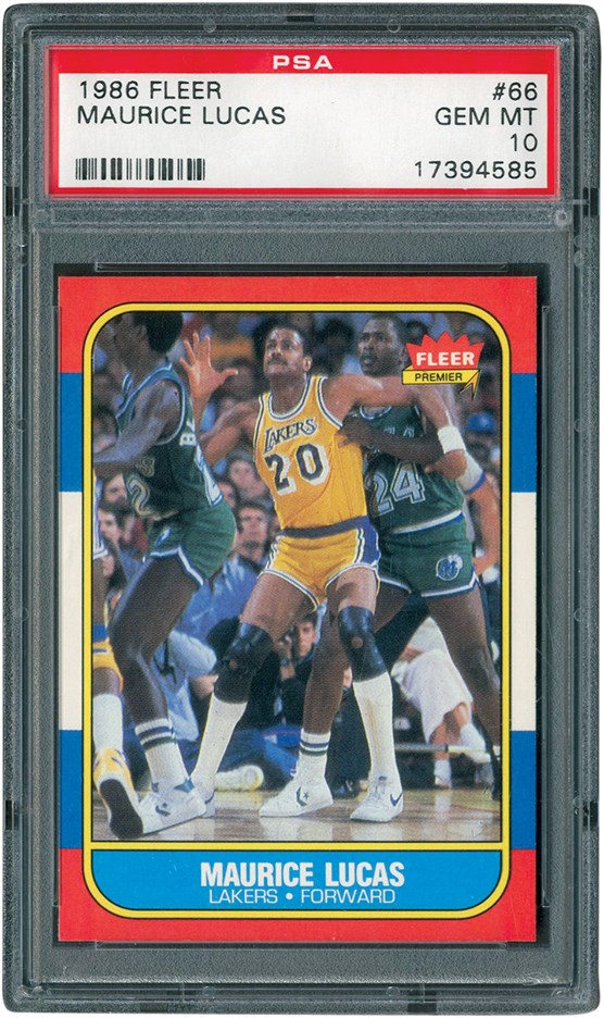 - 1986 Fleer #66 Maurice Lucas PSA GEM MINT 10 (The '86 Fleer PSA 10 Set Break)