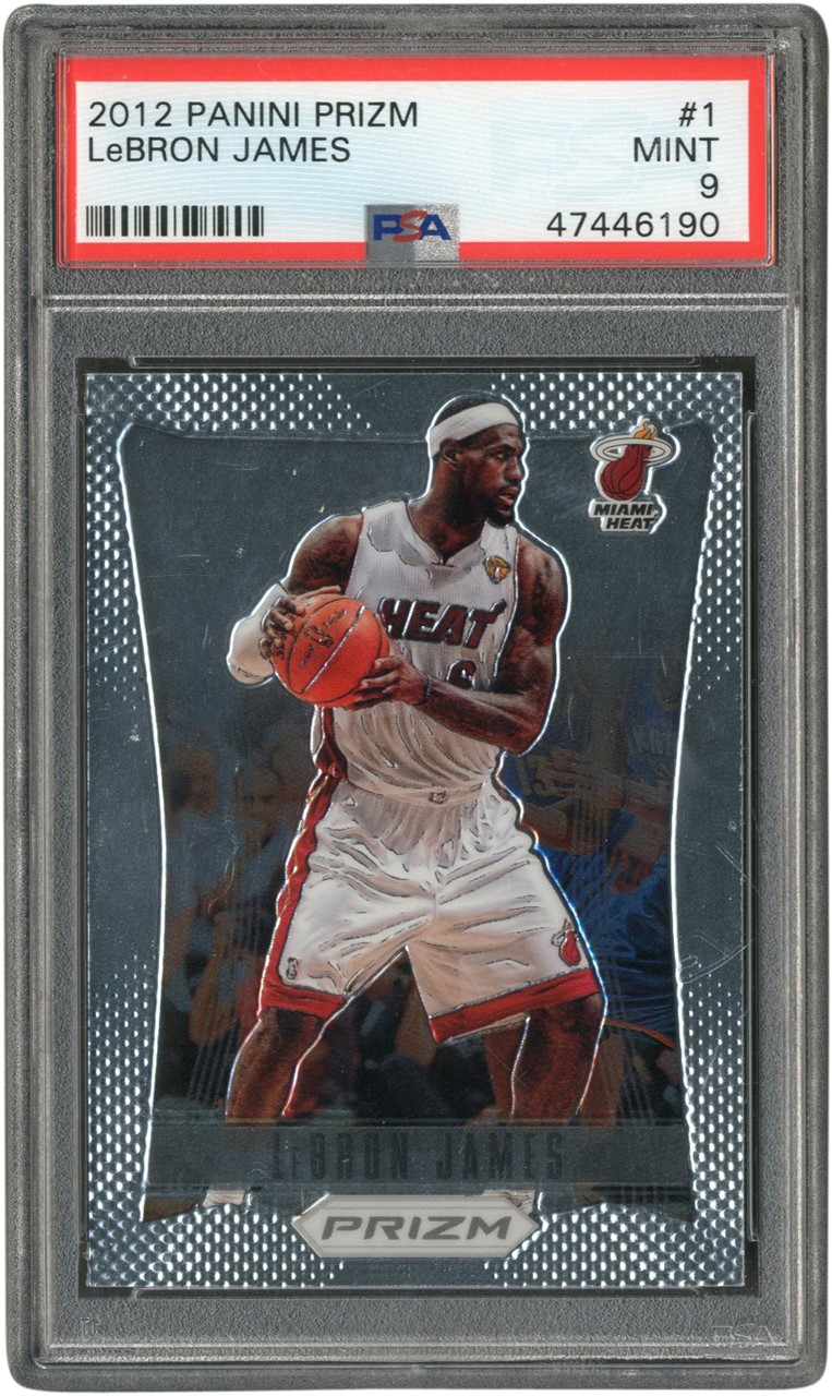 Modern Sports Cards - 2012 Panini Prizm #1 LeBron James PSA MINT 9