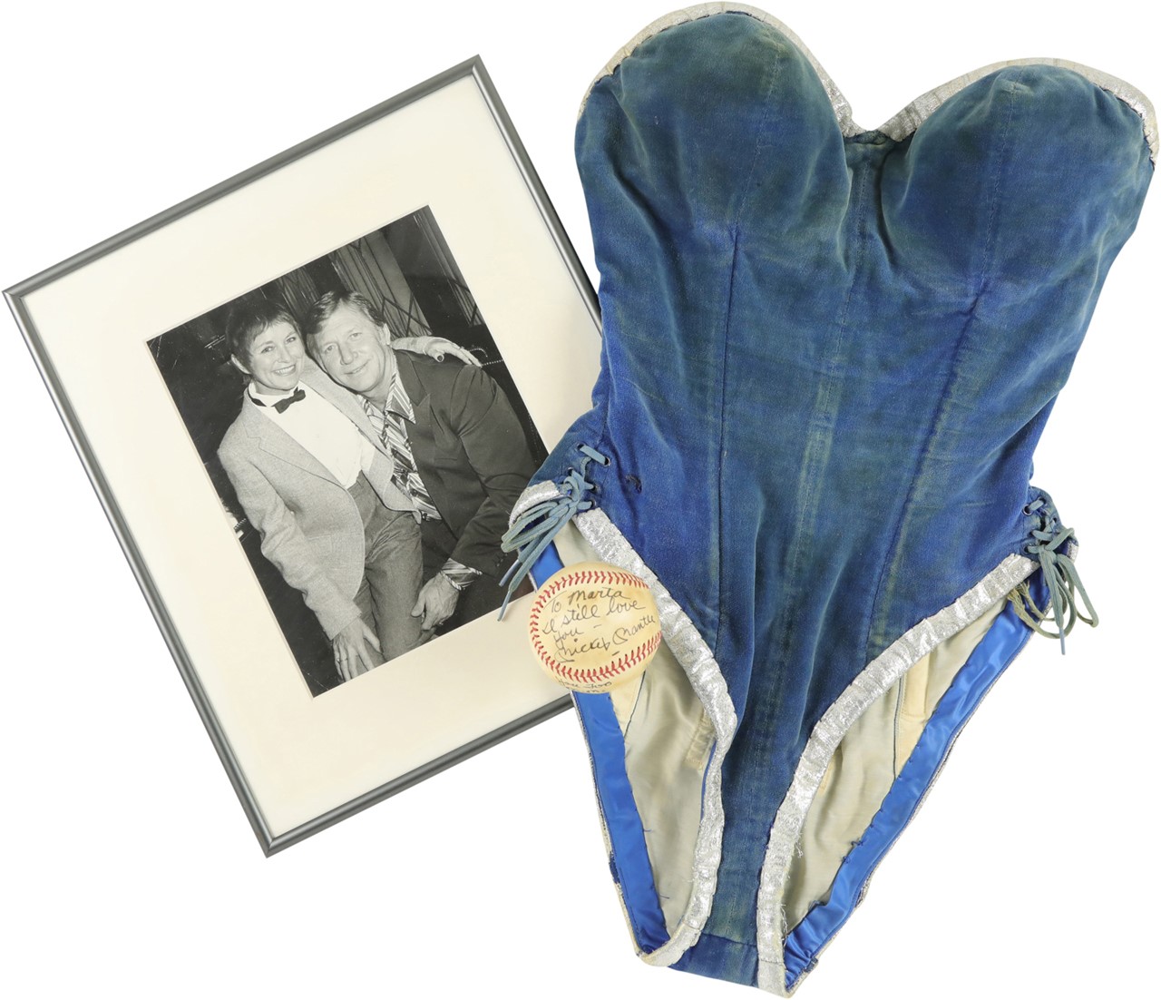 Mickey Mantle Signed "I Still Love You" Baseball to Playboy Bunny Ex-Girlfriend with Bunny Suit and Impeccable Provenance (Photo-Match)