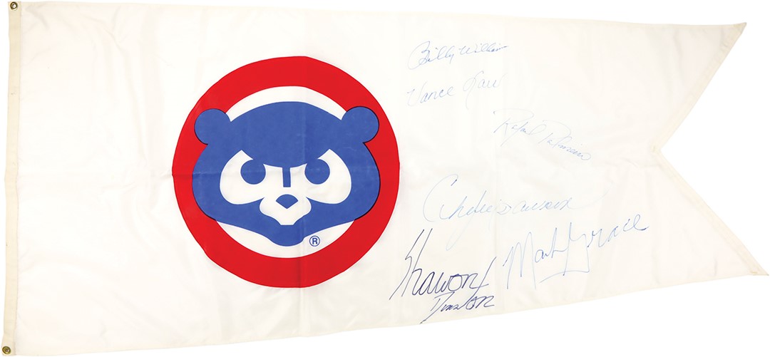 Stadium Artifacts - Chicago Cubs Legends Signed Banner