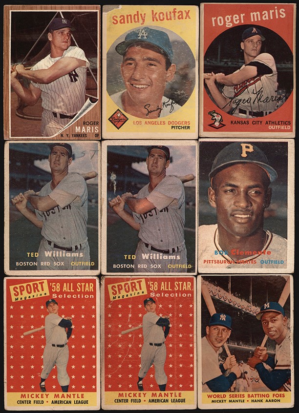 1952-1977 Vintage Baseball Card Archive with Major Hall of Famers (3,149)