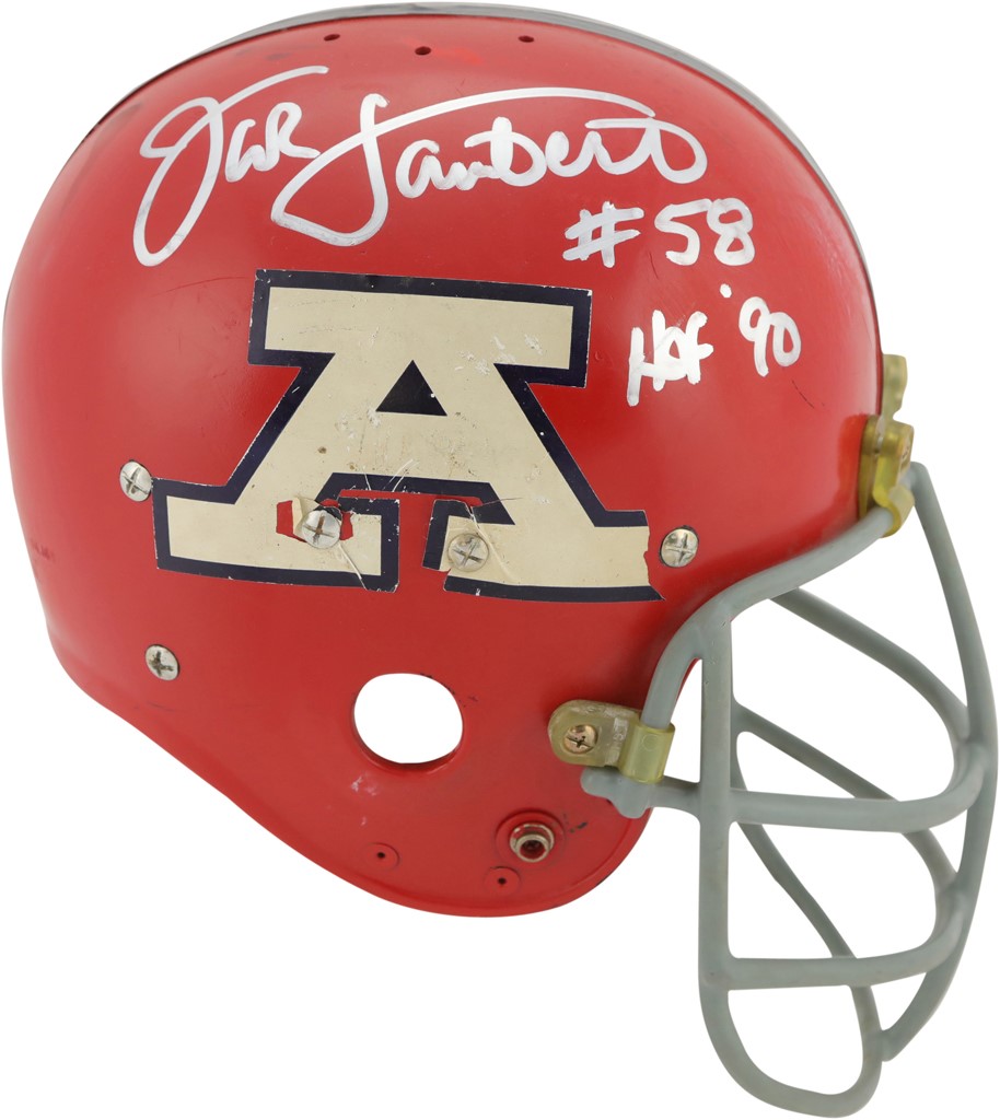 - 1976 Jack Lambert Pro Bowl and Pittsburgh Steelers Game Worn Helmet - Lambert's First Ever Pro Bowl