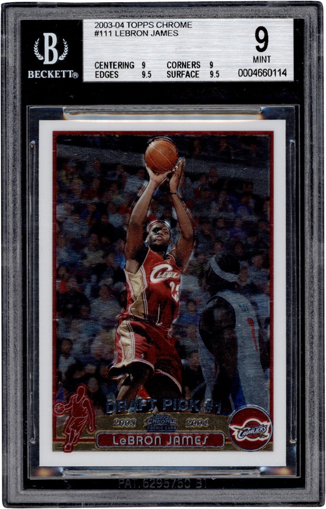 Modern Sports Cards - 2003 Topps Chrome #111 LeBron James Rookie BGS MINT 9
