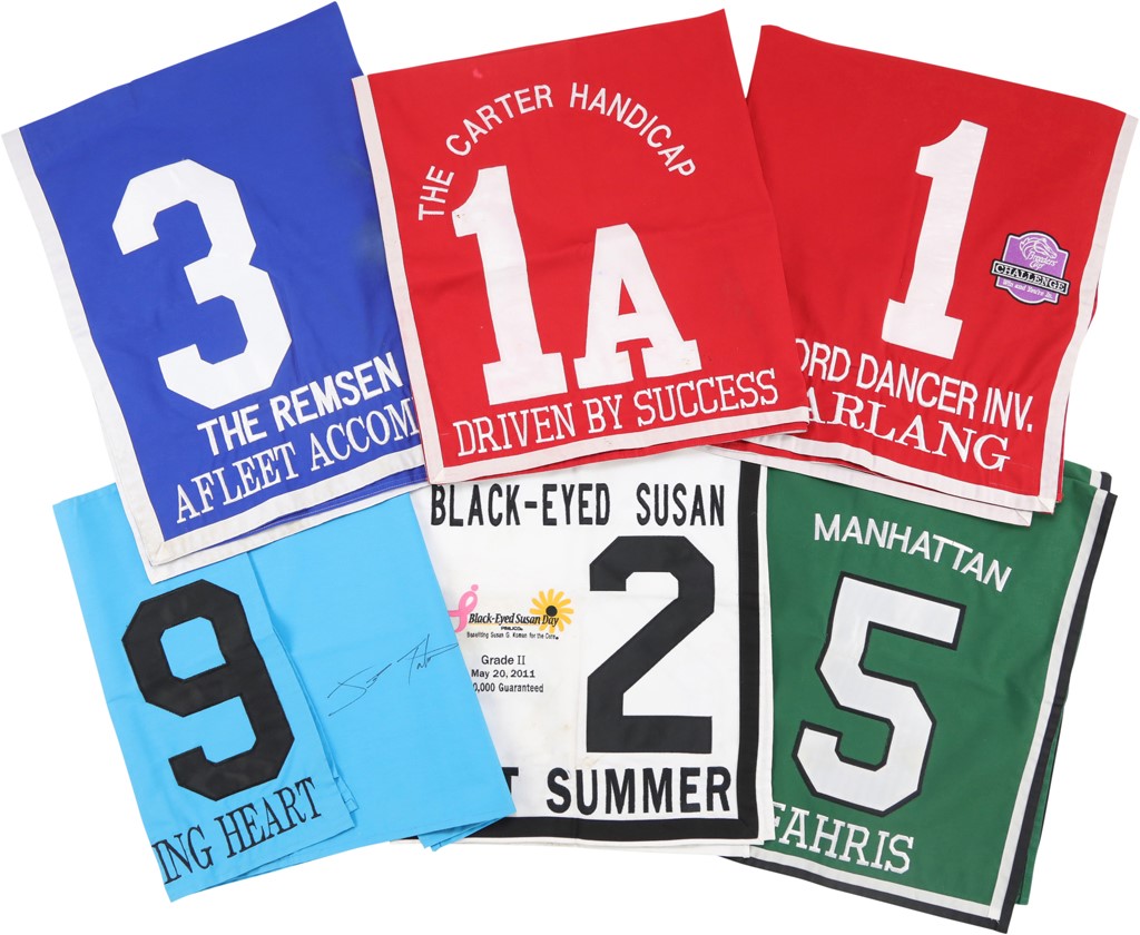 Horse Racing Saddle Cloths; All from Graded Stakes (6)